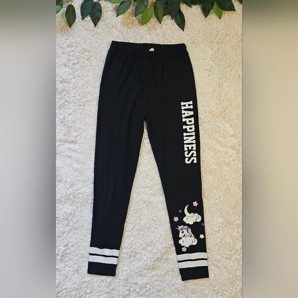 SHEIN Girls Unicorn Happiness Leggings